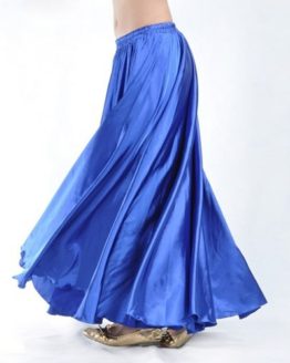 Afro cuban dance skirt color blue is long and full circle skirt