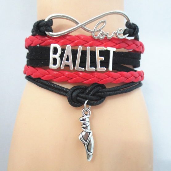 Love bracelet ballet black shoe