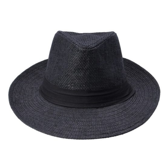 Summer straw hat black