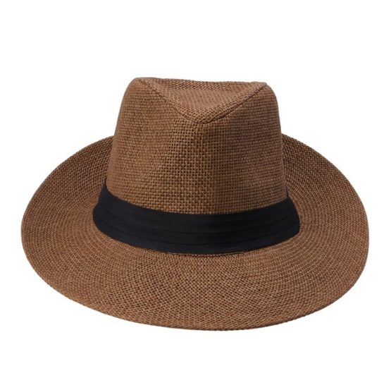 Summer straw hat brown