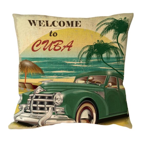 Cuba car pillowcase